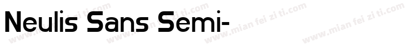Neulis Sans Semi字体转换